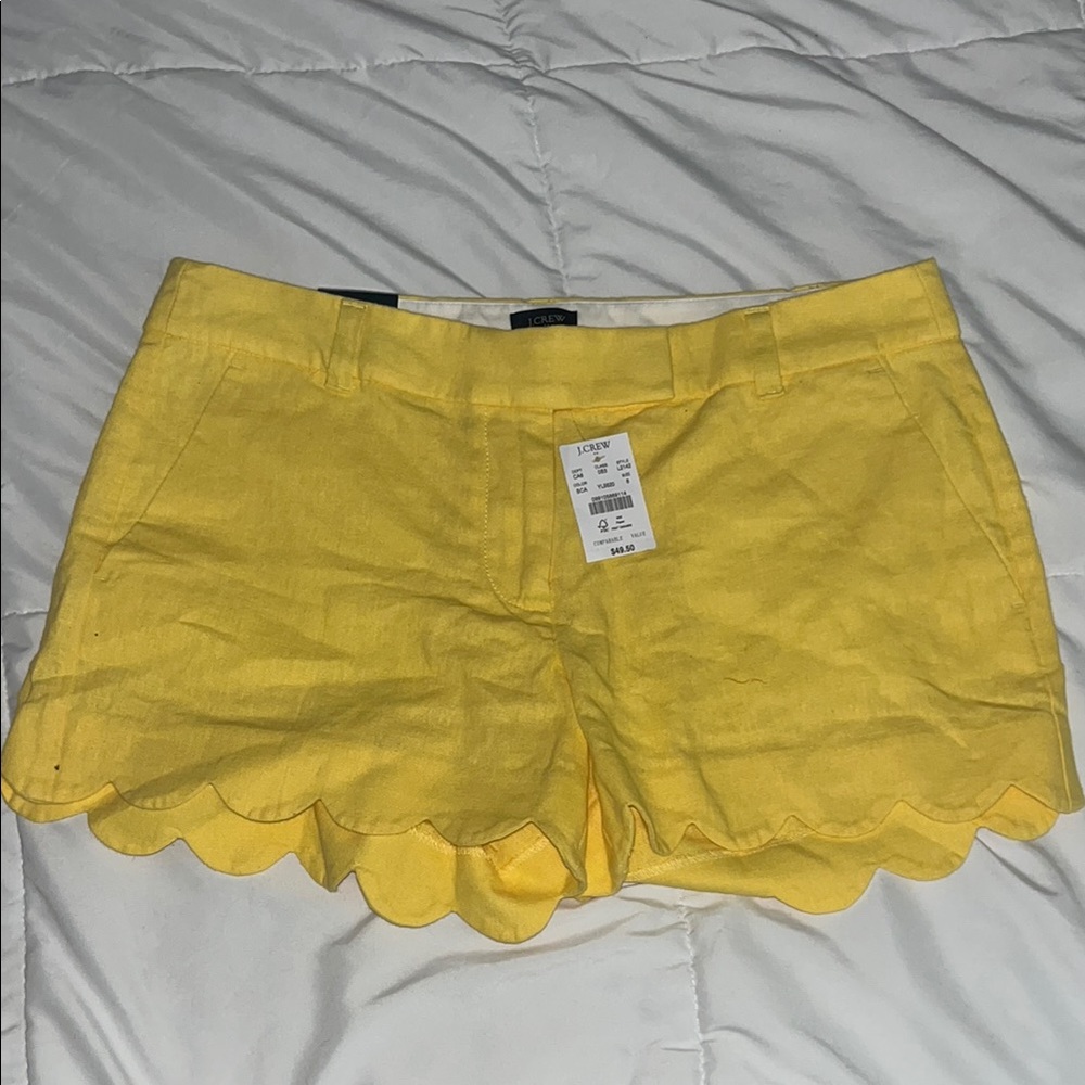J. Crew Yellow High Waist Shorts